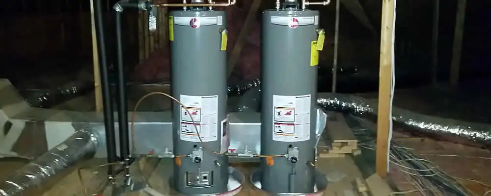 Tankless water heater installation for home hot water in Reading, MA